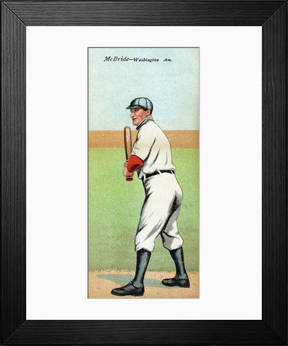 Framed Print : Cigarette Card Of George McBride Framed Print : Cigarette Card Of George McBride