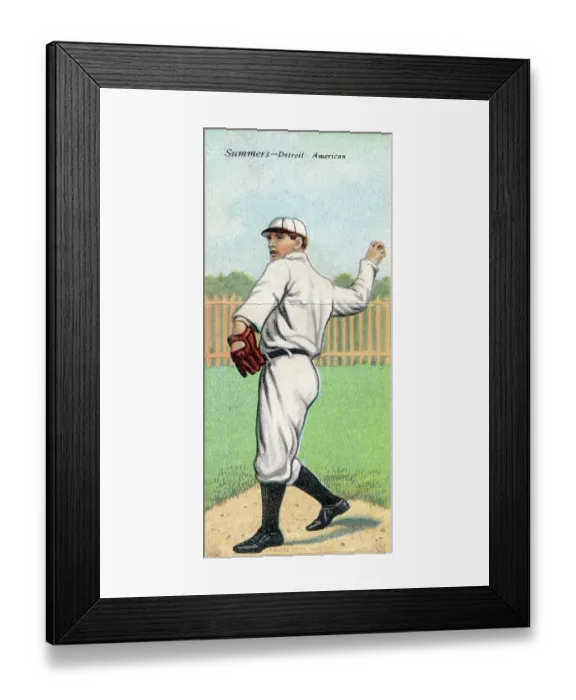 Framed Print : Cigarette Card Of Ed Summers Framed Print : Cigarette Card Of Ed Summers