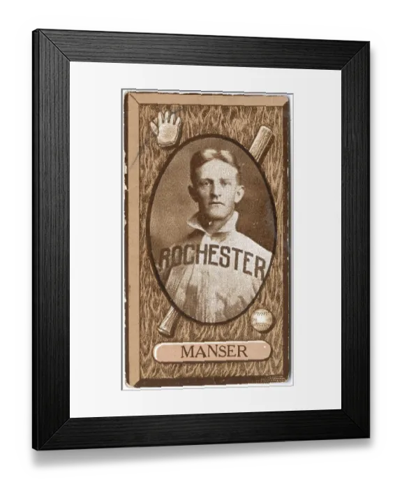 Framed Print : James Manser Baseball Card Framed Print : James Manser Baseball Card