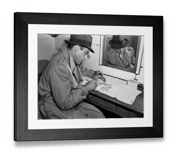 Framed Print : Humphrey Bogart Drawing Framed Print : Humphrey Bogart Drawing
