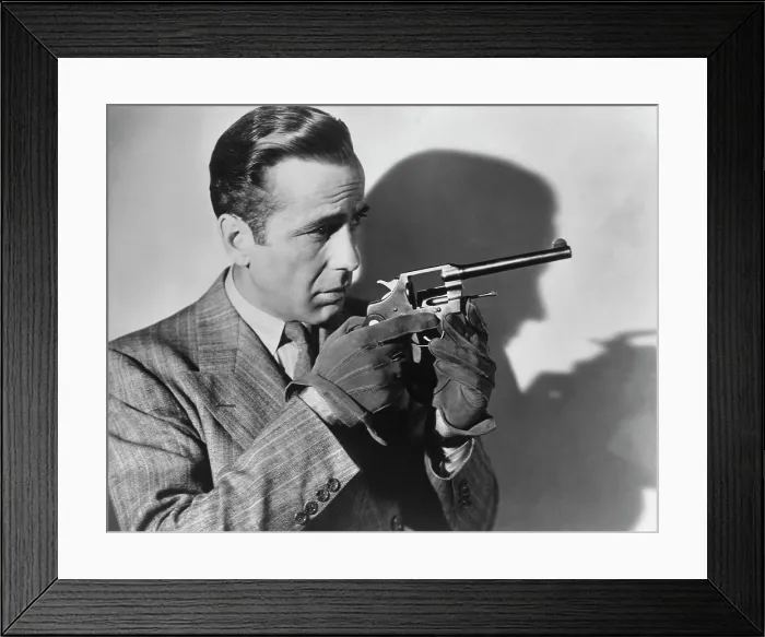 Framed Print : Humphrey Bogart With A Gun Framed Print : Humphrey Bogart With A Gun