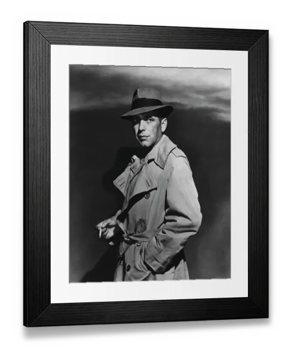 Framed Print : Humphrey Bogart In A Trenchcoat Framed Print : Humphrey Bogart In A Trenchcoat