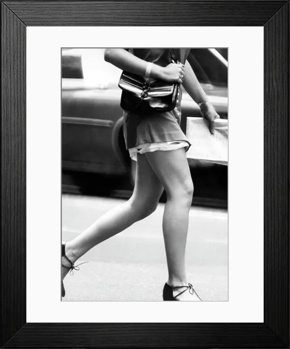 Framed Print : Legs In A Mini Skirt