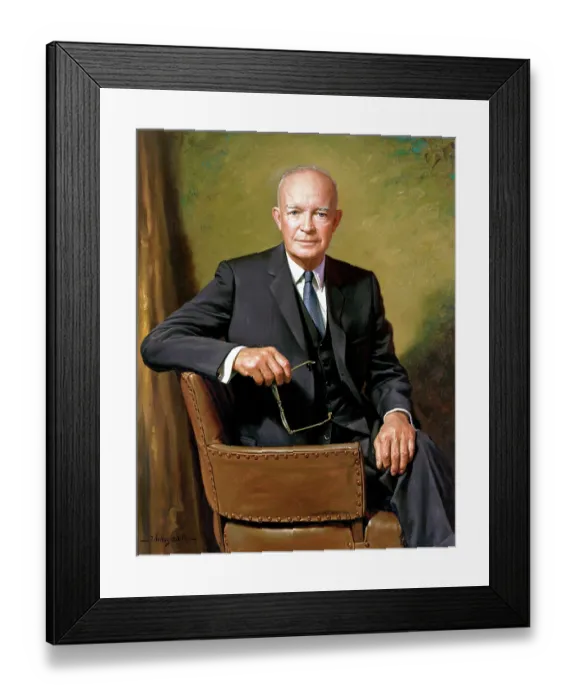 Framed Print : Portrait Of Eisenhower Framed Print : Portrait Of Eisenhower
