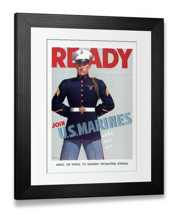 Framed Print : Poster Of WWII U.S. Marines