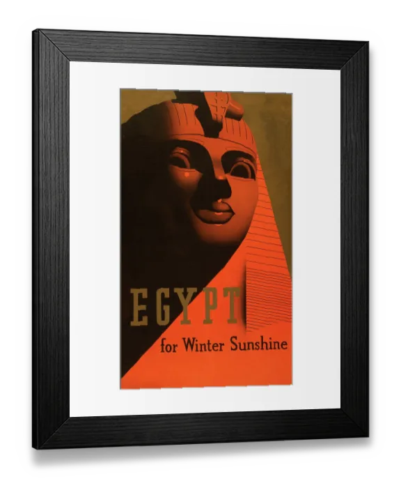 Framed Print : Great Sphinx Travel Poster Framed Print : Great Sphinx Travel Poster