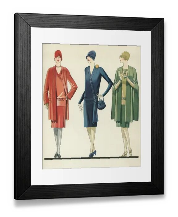 Framed Print : Flappers In Frocks And Coats Framed Print : Flappers In Frocks And Coats