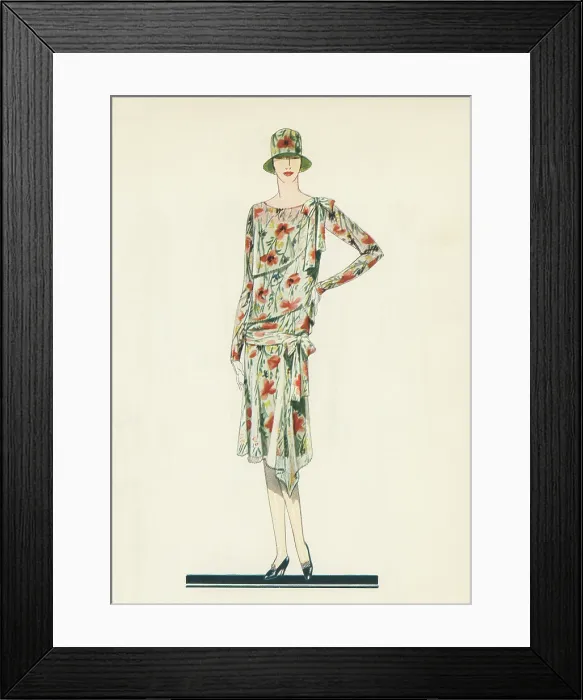 Framed Print : Flapper In An Afternoon Dress Framed Print : Flapper In An Afternoon Dress