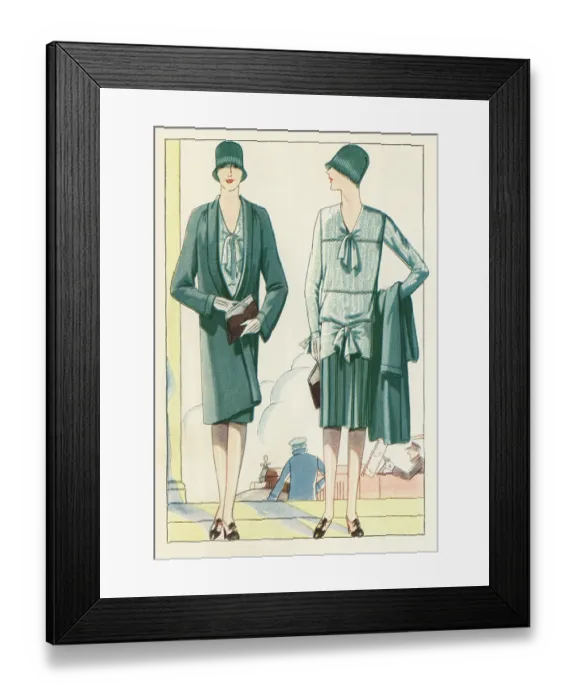 Framed Print : Flappers In Frocks And Coats