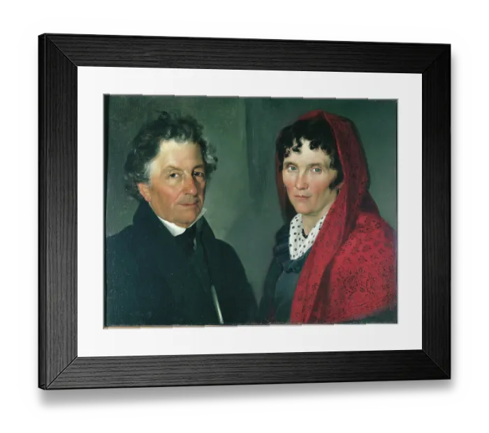 Framed Print : Portrait of the Artist's Parents, by Grigoletti Michelangelo, 19th Century Framed Print : Portrait of the Artist's Parents, by Grigoletti Michelangelo, 19th Century