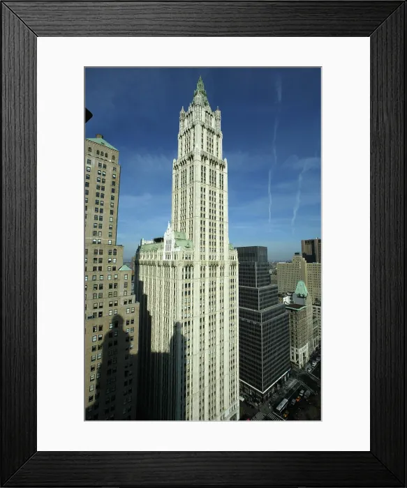 Framed Print : Woolworth Building seen from Park Row Framed Print : Woolworth Building seen from Park Row