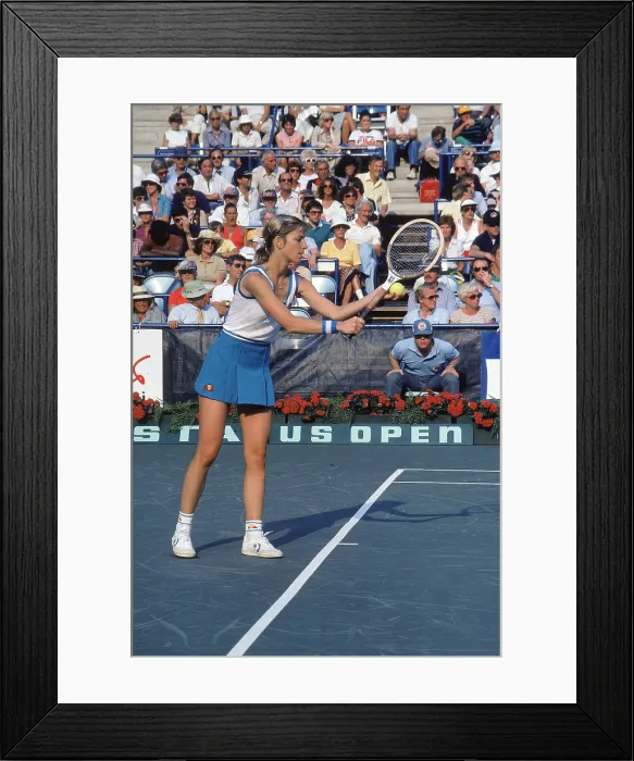 Framed Print : Evert On The Court At US Open Framed Print : Evert On The Court At US Open