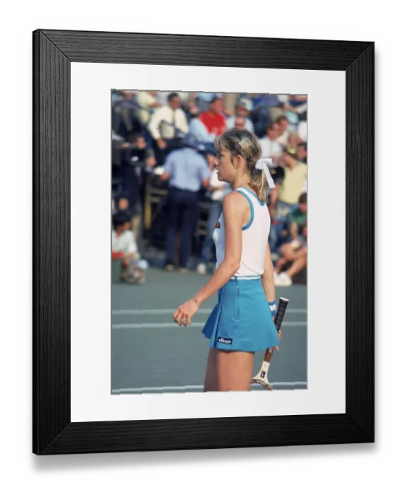 Framed Print : Evert On The Court At US Open Framed Print : Evert On The Court At US Open