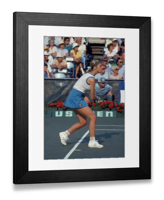 Framed Print : Evert On The Court At US Open Framed Print : Evert On The Court At US Open