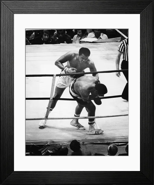 Framed Print : Young And Ali In 1976 World Heavyweight Fight Framed Print : Young And Ali In 1976 World Heavyweight Fight