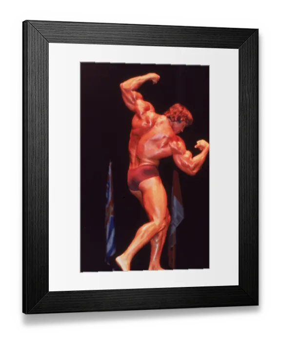 Framed Print : Arnold Schwarzenegger Flexing Muscles Framed Print : Arnold Schwarzenegger Flexing Muscles