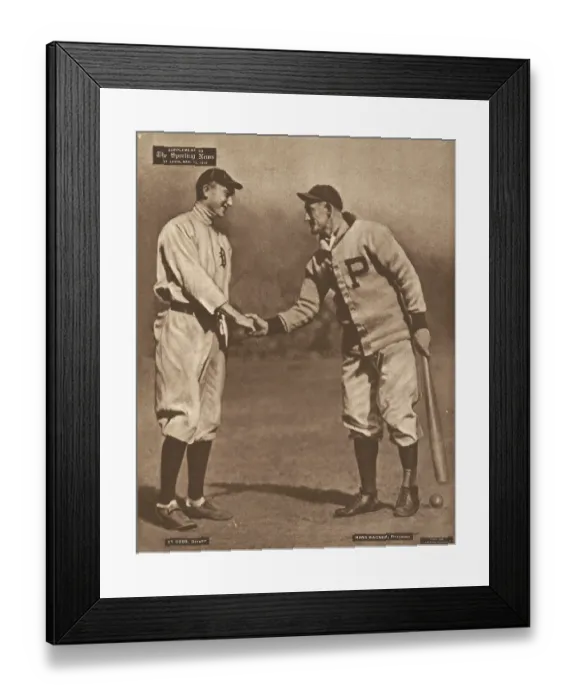 Framed Print : Cobb & Wagner Shake Hands Framed Print : Cobb & Wagner Shake Hands