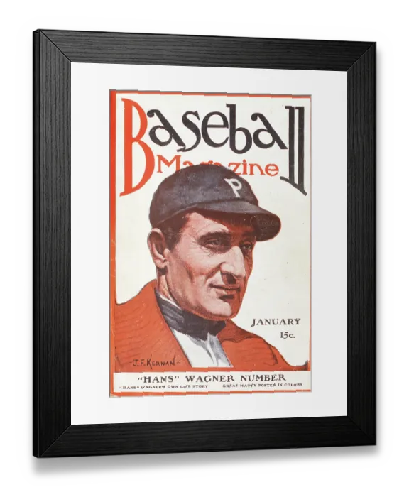Framed Print : Baseball Magazine Cover With Honus Wagner