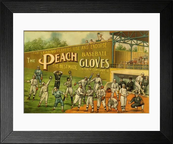 Framed Print : Major League Star Glove Ad 1910 Framed Print : Major League Star Glove Ad 1910