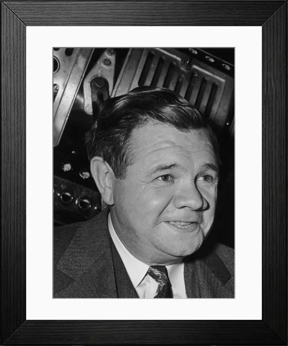 Framed Print : Babe Ruth. American baseball star George Herman Babe Ruth (1895 - 1948), circa 1940 Framed Print : Babe Ruth. American baseball star George Herman Babe Ruth (1895 - 1948), circa 1940