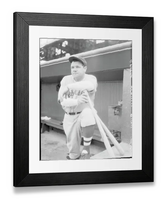 Framed Print : Babe Ruth, Boston Braves Baseball Player
