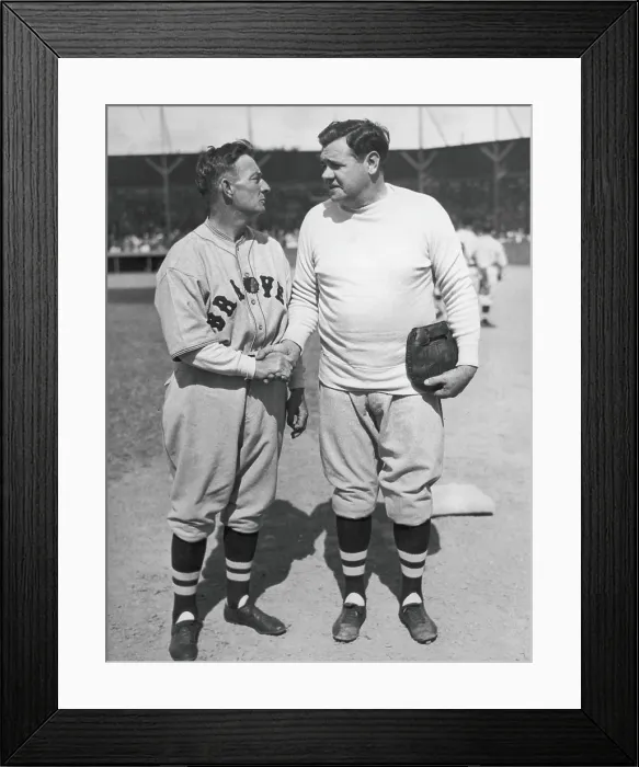Framed Print : McKechnie Shakes Hands With The Babe Framed Print : McKechnie Shakes Hands With The Babe