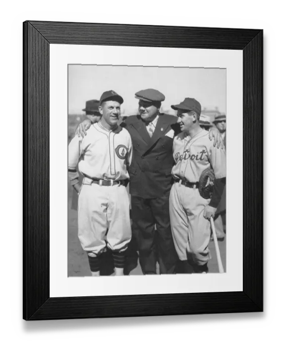 Framed Print : Grimm, Ruth, & Cochrane At The 1935 World Series Framed Print : Grimm, Ruth, & Cochrane At The 1935 World Series