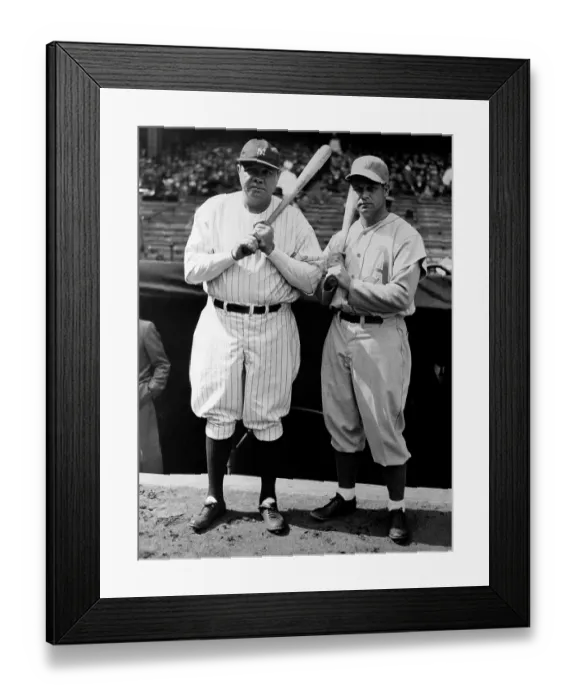 Framed Print : Babe Ruth and Jimmie Foxx Framed Print : Babe Ruth and Jimmie Foxx