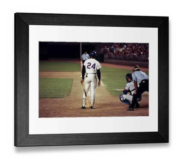 Framed Print : Willie Mays At Home Plate, Shea Stadium Framed Print : Willie Mays At Home Plate, Shea Stadium