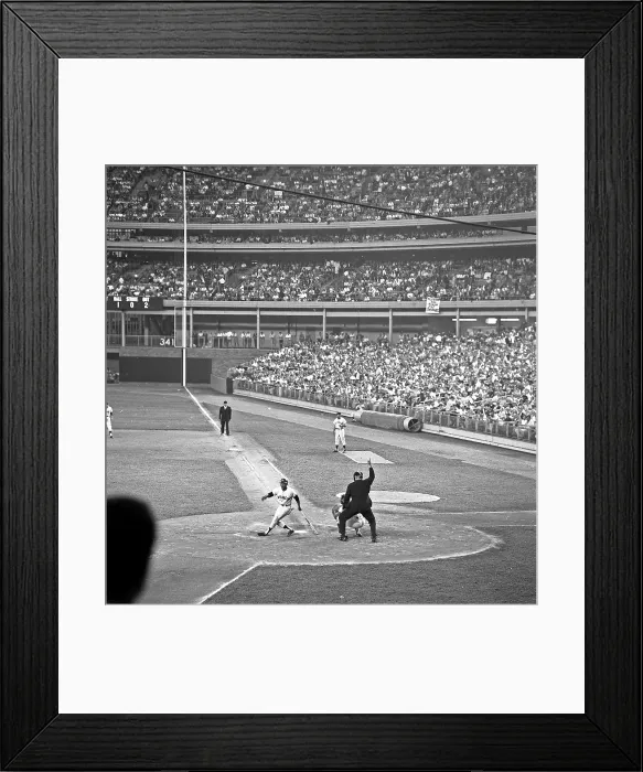Framed Print : Willie Mays Strikes Out At Shea Stadium Framed Print : Willie Mays Strikes Out At Shea Stadium