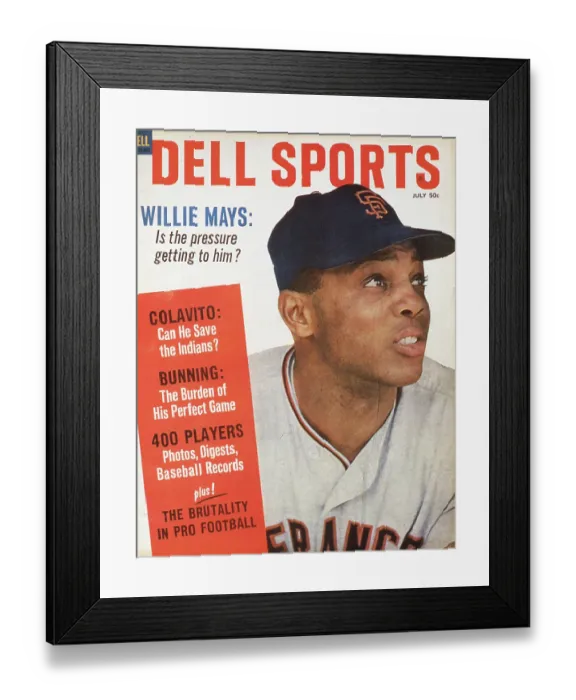 Framed Print : Willie Mays Dell Sports Framed Print : Willie Mays Dell Sports