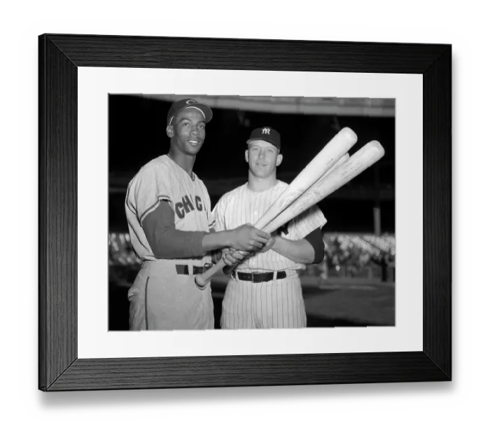 Framed Print : Mays All-Stars v Mantle All-Stars