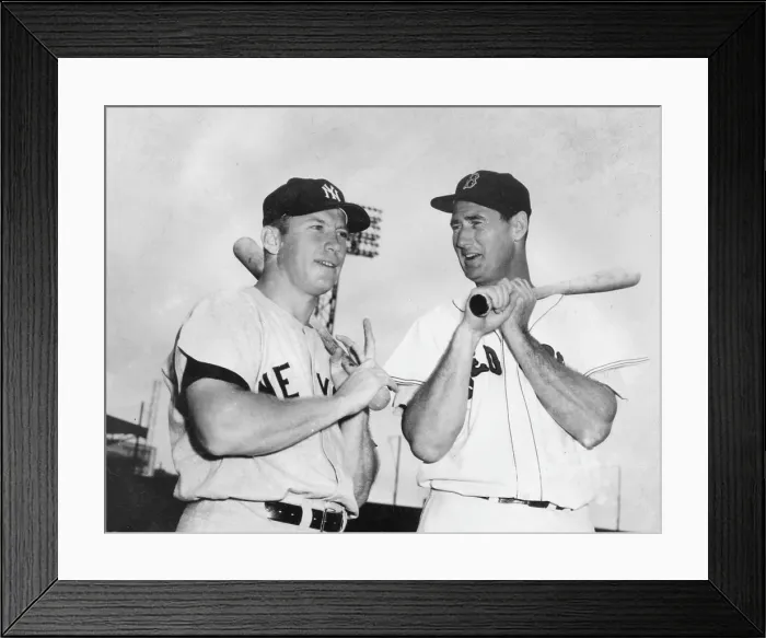 Framed Print : Mantle & Williams In Fenway Park