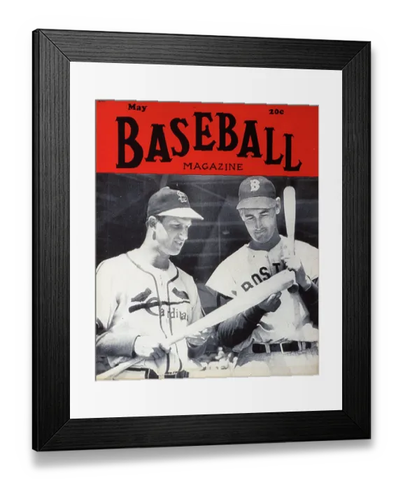 Framed Print : Baseball Magazine Cover With Stan Musial & Ted Williams Framed Print : Baseball Magazine Cover With Stan Musial & Ted Williams