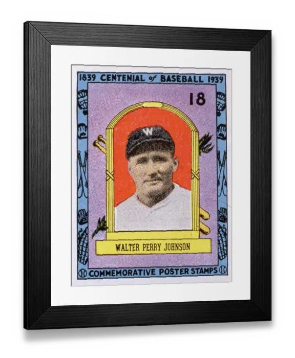 Framed Print : Walter Johnson Commemorative Stamp Framed Print : Walter Johnson Commemorative Stamp