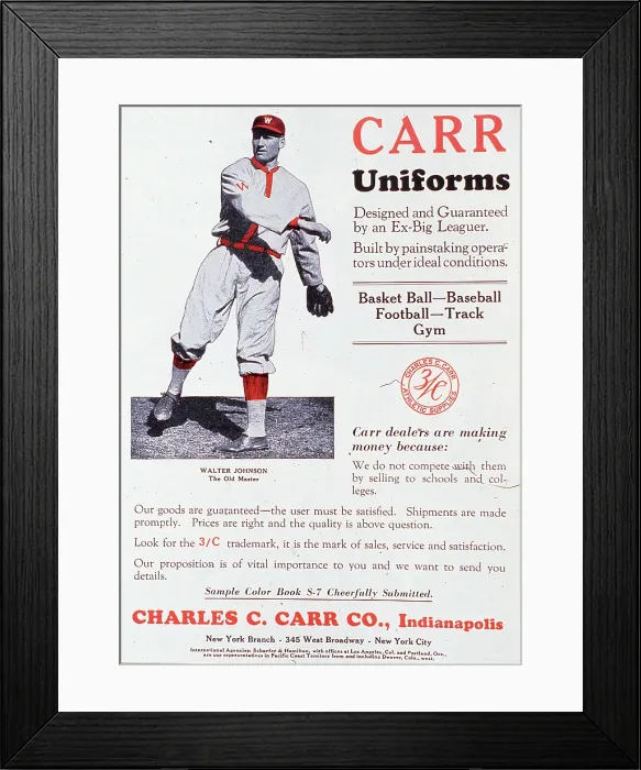 Framed Print : Carr Uniforms Advertisement Framed Print : Carr Uniforms Advertisement