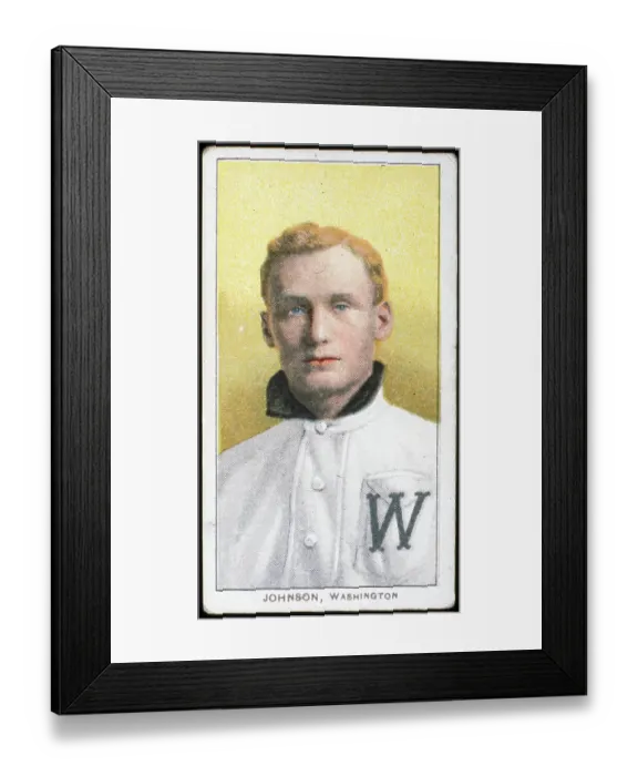 Framed Print : Walter Johnson Baseball Card Framed Print : Walter Johnson Baseball Card