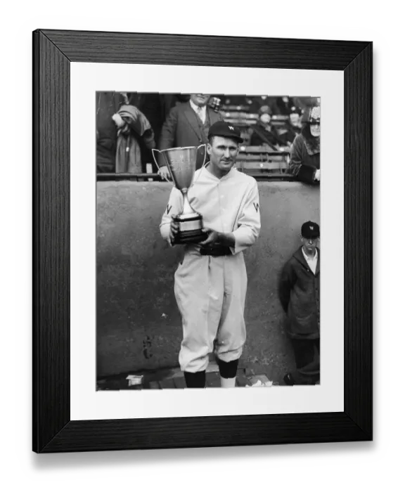 Framed Print : Walter Johnson Receives Trophy Framed Print : Walter Johnson Receives Trophy