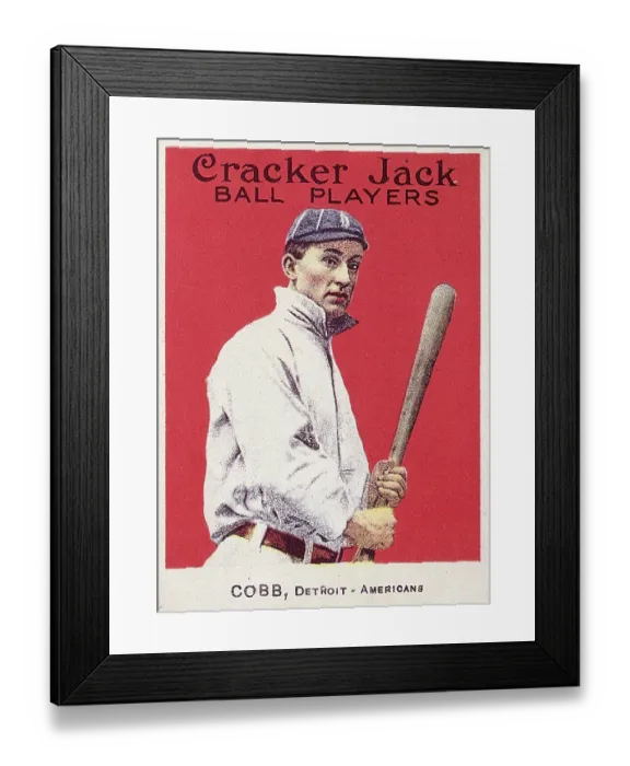 Framed Print : Ty Cobb Cracker Jack