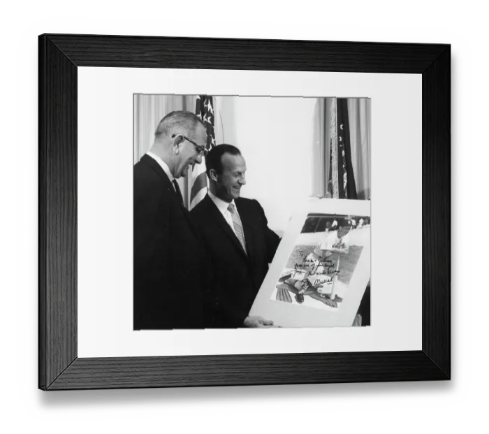 Framed Print : President Lyndon Johnson & Stan Musial At The White House Framed Print : President Lyndon Johnson & Stan Musial At The White House