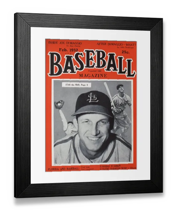 Framed Print : Baseball Magazine Cover With Stan Musial Framed Print : Baseball Magazine Cover With Stan Musial
