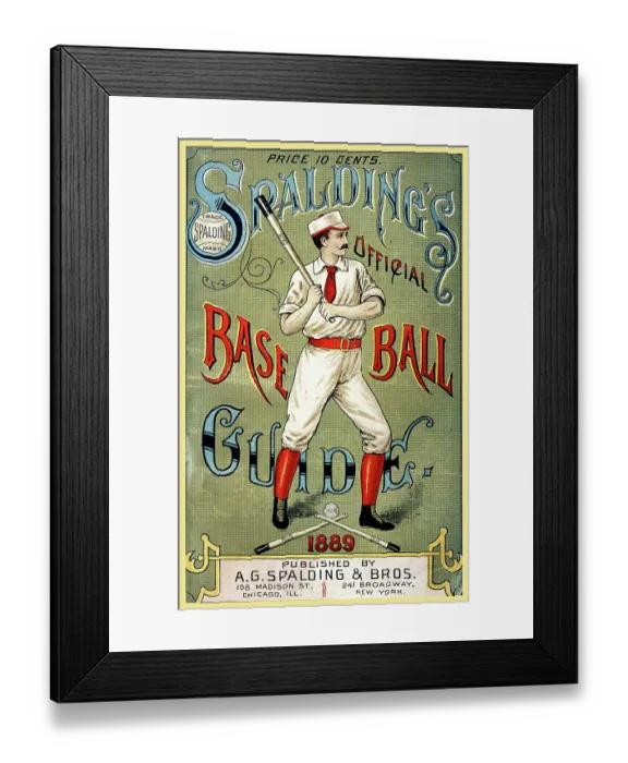 Framed Print : Spalding Official Baseball Guide Cover Framed Print : Spalding Official Baseball Guide Cover