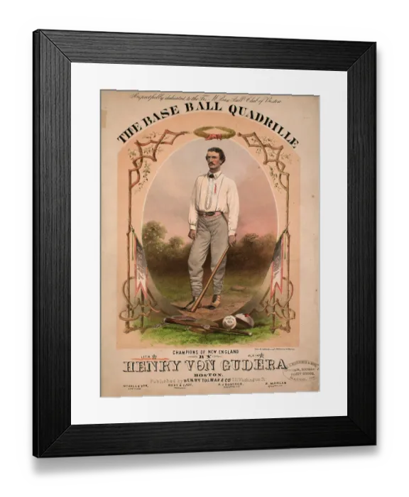 Framed Print : The Base Ball Quadrille Framed Print : The Base Ball Quadrille