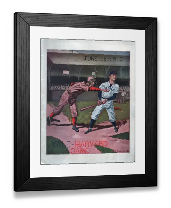 Framed Print : Yale Harvard Baseball Scorebook 1912 Framed Print : Yale Harvard Baseball Scorebook 1912
