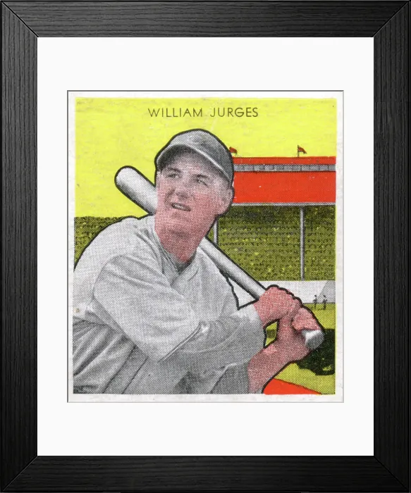 Framed Print : Gum Card Of Billy Jurges Framed Print : Gum Card Of Billy Jurges