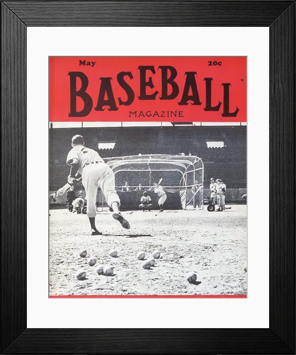Framed Print : Baseball Magazine Cover With Batting Practice Framed Print : Baseball Magazine Cover With Batting Practice