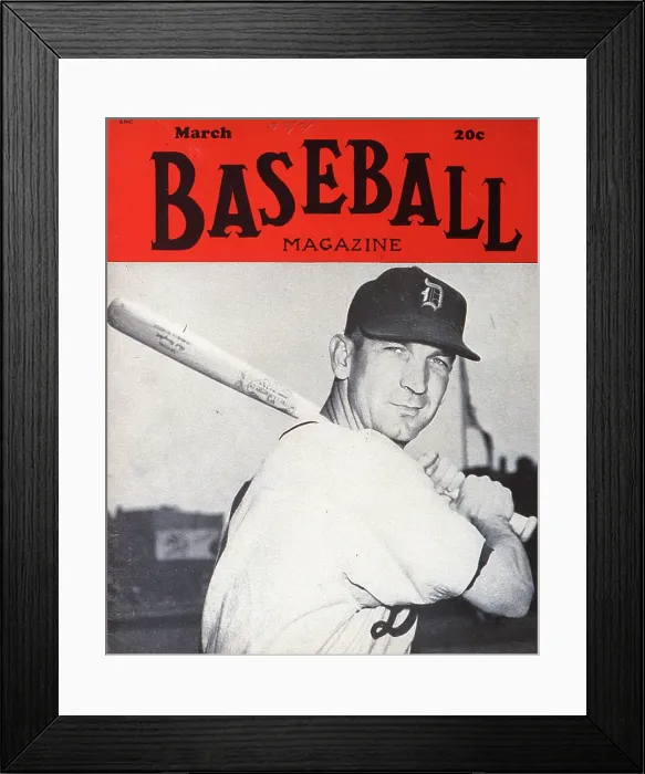 Framed Print : Baseball Magazine Cover With Red Rolfe