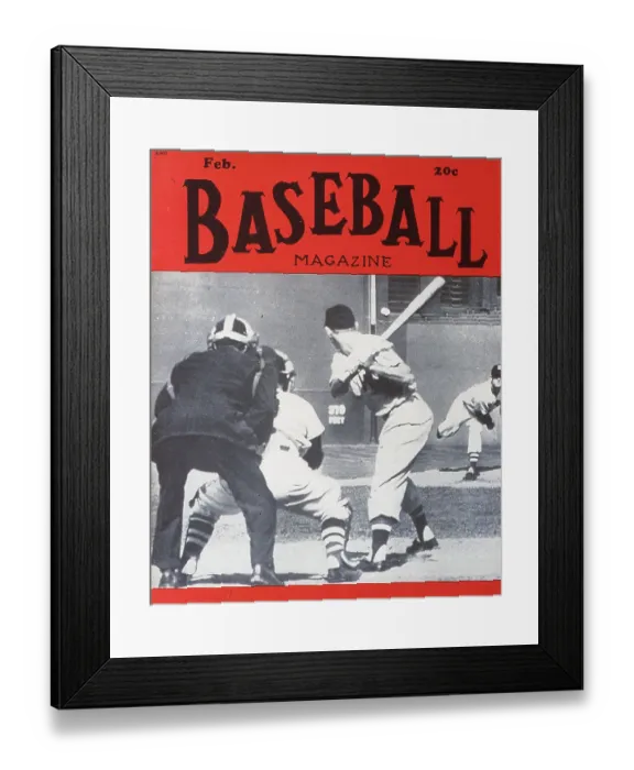 Framed Print : Baseball Magazine Cover With Onfield Action Framed Print : Baseball Magazine Cover With Onfield Action