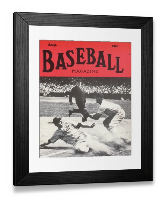 Framed Print : Baseball Magazine Cover
