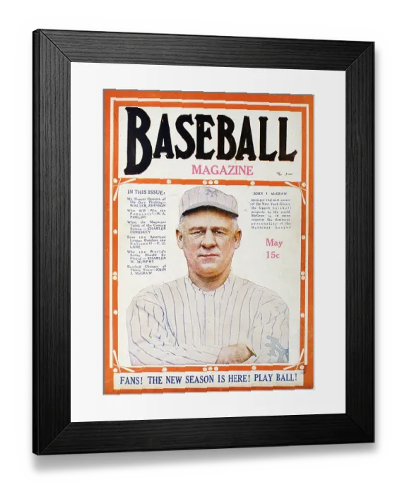 Framed Print : Baseball Magazine Cover With Yankees Manager John Mcgraw Framed Print : Baseball Magazine Cover With Yankees Manager John Mcgraw